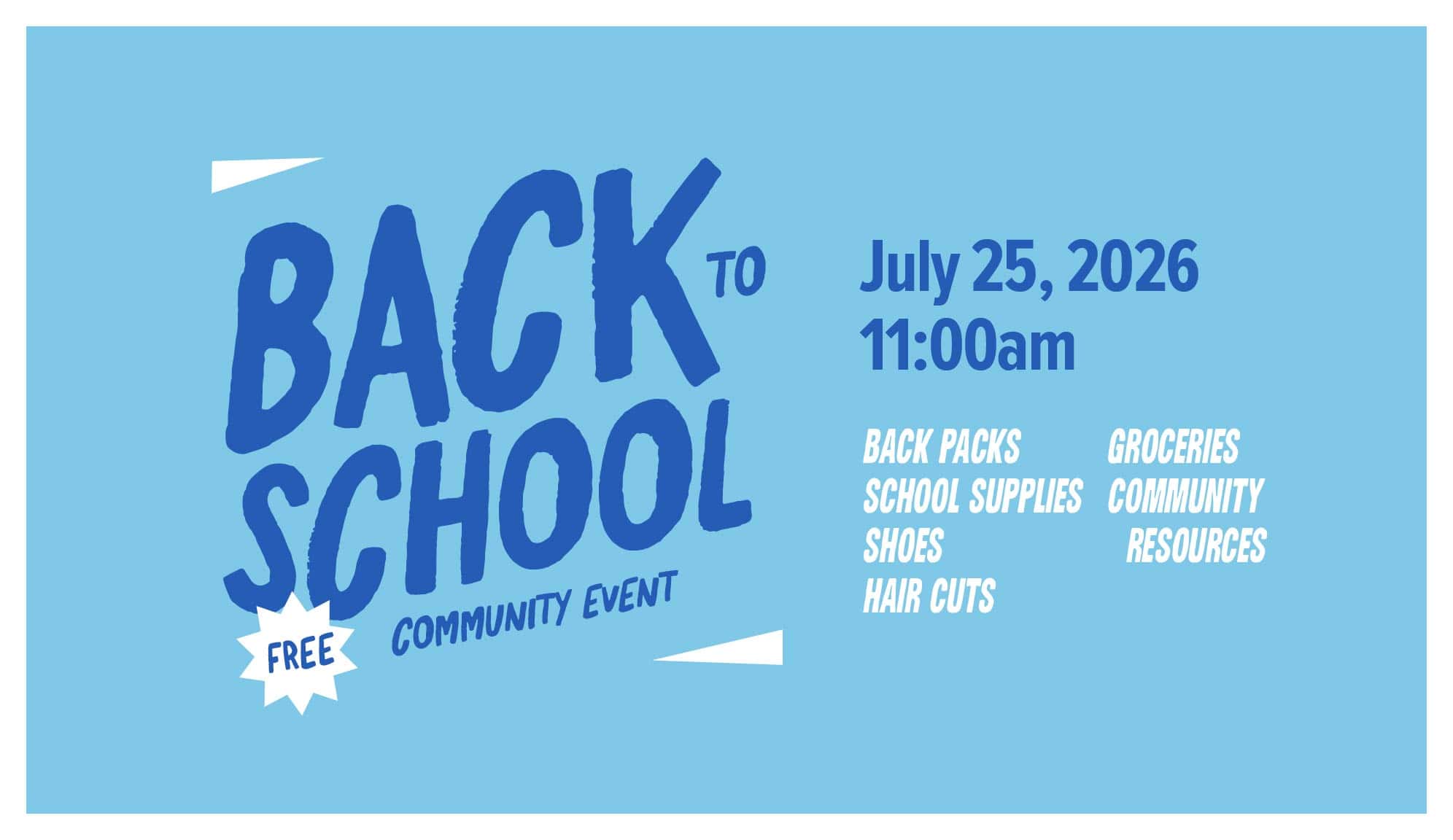 Back to school community event Back to school community event